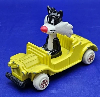 Винтажный ERTL 1988 Looney Tunes SYLESTER кот в желтый литой автомобиль свободного - Изображение 1 из 4