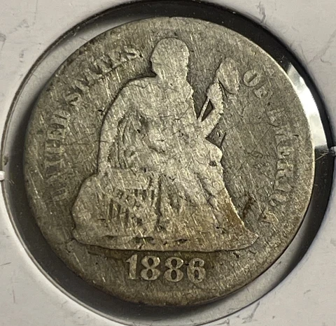 1886-P Seated Liberty Dime - P12-7 Cover