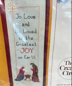 Vintage 1981 The Creative Circle Christmas Joy Bell Pull Cross Stitch Kit #2162 - Picture 1 of 9