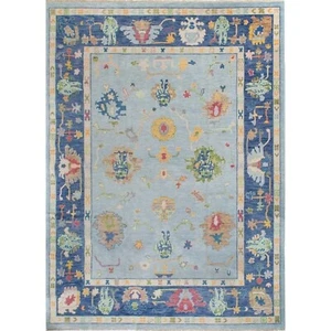 Geometric Transitional Oushak Oriental Area Rug Hand-knotted Home Decor 6'x9. - Picture 1 of 5