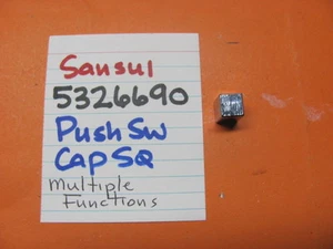 SANSUI 5326690 PUSH SWITCH CAP SQUARE SANSUI G-SERIES STEREO RECEIVERS - Picture 1 of 4