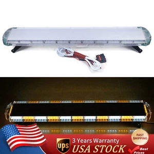 51" 96 LED Strobe Light Bar Amber White Response Emergency Beacon Warn Tow Truck - Picture 1 of 13
