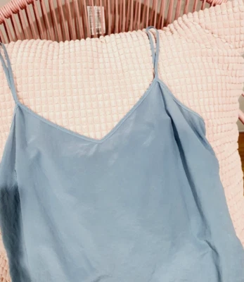 Camisa camisera de seda Burberry Prorsum talla S/M azul polvoriento Foto 1 de 4