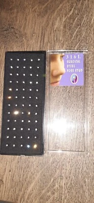 Piercing Nasenpiercing Neu Strassstein Stein 10 mm x 1,8 cm Nase Stecker Nasen - Bild 1 von 4