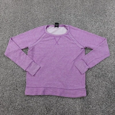 Reebok Sweater Womens XS Purple Heather Flecked Pullover Crewneck Sweatshirt - Image 1 of 4