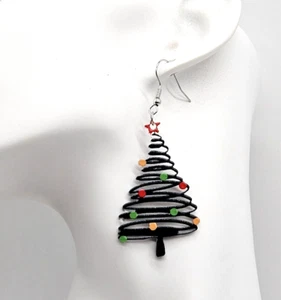 Women's Fashion Novelty Jewelry Resin Christmas Earrings - Xmas Tree #1 RE1 - Picture 1 of 6