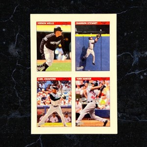 2006 Topps Bazooka Baseball Stickers 4on1 WELLS STEWART CRAWFORD HUNTER