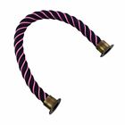 40mm Black Softline Barrier Rope Wormed In Pink x 1.5m c/w Antique Cup Ends