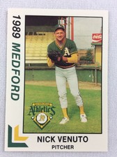 1989 Medford Athletics-Northwest League-BEST Baseball Card-Nick Venuto