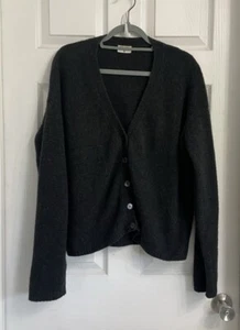 Filippa K Adrienne Yak Cardigan Black Women's Medium Oversized Minimalist - Picture 1 of 8
