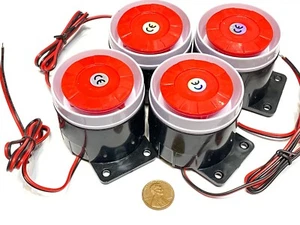 4 x Continuous Sound Decibel Piezo Buzzer IC Alarm DC 12V 120db Black Red A12 - Picture 1 of 3