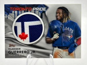 VLADIMIR GUERRERO JR 2022 TOPPS CITY FLAG PATCH CARD BLUE JAYS #CFP-VG JT - Picture 1 of 2