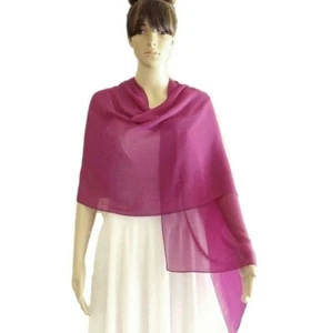Dark Magenta Halstuch Schal. Chiffon langer Schal. Dark Magenta handgefertigter Schal. - Bild 1 von 2