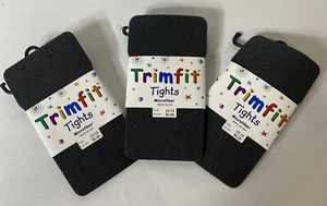 NWT Girl's Trimfit Fashion Tights Size 10-14 Oxford Heather Microfiber 3 Pack - Picture 1 of 5