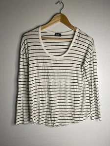 DOTTI SIZE XS LONGSLEEVE BLACK & WHITE STRIPE TEE/TSHIRT RRP $24.95 Preloved VGC - Picture 1 of 9