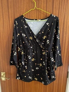 Women black long sleeves maternity shirt size 12 - Picture 1 of 2