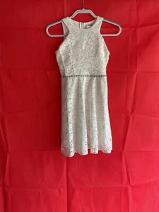 Girls' Ivory White Sleeveless Studded Ponte Dress - Size 12 - Picture 1 of 5