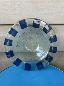 Vintage Villeroy & Boch Switch 3 Vitrum Blue Art Glass Bowl 7.5” Discontinued - Picture 1 of 8