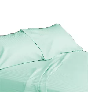 Set di 2 pezzi coppia federe 1000 TC a righe cotone egiziano tutte le taglie e colori - Foto 1 di 28