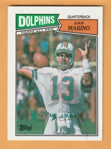 Dan Marino Miami Dolphins 1987 Topps #233 Salón de la fama Pittsburgh Panthers 5F - Imagen 1 de 2