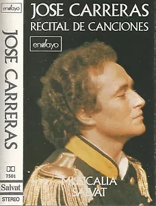 José Carreras English Chamber Orchestra RECITAL DE CANCIONES CASSETTE SALVAT - Picture 1 of 6