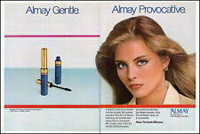 1981 Kim Alexis photo Almay cosmetic control system make-up retro print ad S36