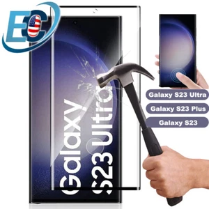For Samsung Galaxy S23 Plus Ultra Full Coverage Tempered Glass Screen Protector - Picture 1 of 11