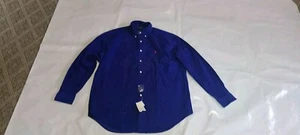 ¡¡NUEVO CON ETIQUETAS!! CAMISA POLO HOMBRE RALPH LAUREN MANGA LARGA PANA AZUL ROJO PONY LG/XL - Imagen 1 de 4