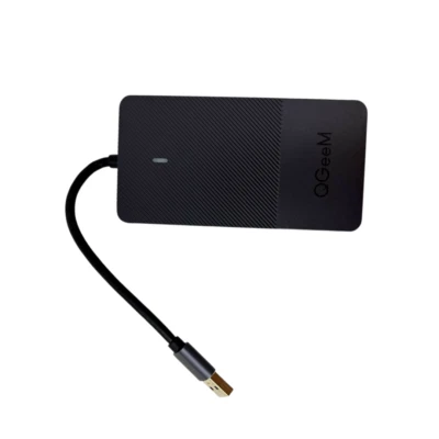 QGeeM USB 3.0 Docking Station Triple Display HDMI VGA RJ45 Hub for Laptop PC - Image 1 of 4