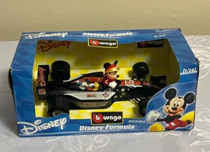BURAGO DISNEY MICKEY MOUSE FORMULA RACE CAR *1:24 Toy Italy - Picture 1 of 4