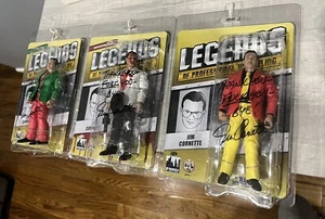 AUTOGRAPHED JIM CORNETTE LEGENDS FIGURES LOT - Picture 1 of 4
