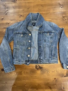 GAP Girl Denim Jean Jacket Medium Wash Size XL - Picture 1 of 3