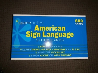 SparkNotes Study Cards American Sign Language Study Cards 600 Cards - Image 1 of 2