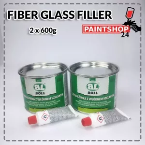 GLASS FILLER 2 x 600g car & boat Sandable Body Fibre Glass Bridging Filler BOLL - Picture 1 of 3
