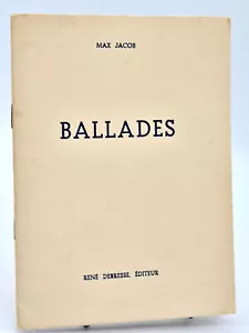 Max Jacob : BALLADES. 1938, édition originale - Foto 1 di 1