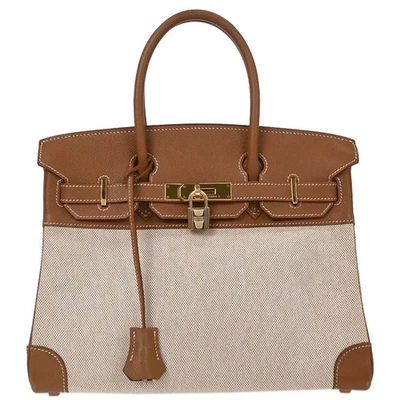 Hermes Beige Gold Toile H Courchevel Birkin 30 Handbag □E 24. 154000 - Image 1 of 4