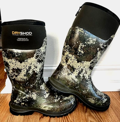 Dryshod Stratalite XT Camo Rubber Boots for Men sz 9/9.5 Waterproof Insulate EUC - Image 1 of 4