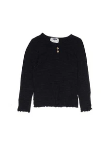 Old Navy Girls Black Long Sleeve Henley 6 - Picture 1 of 2