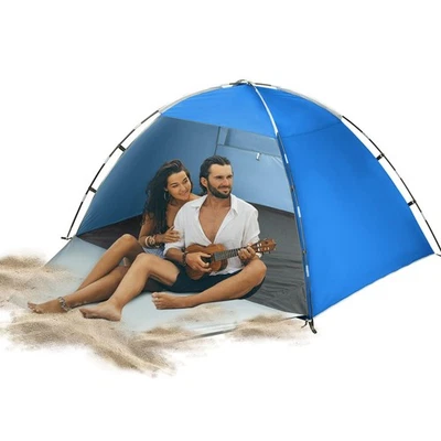 Beach Tent for 2-4 Persons, Beach Tent Sun Shelter UPF50+ UV Protection, Sun ... - Image 1 of 4