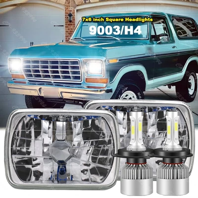 Par de faros LED 7X6" haz alto/bajo aptos para Ford Ranger 1983 1984 1985 1986 1987 1988 Foto 1 de 4