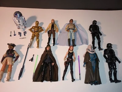 Lote de figuras de acción Star Wars Black Series 6" R2-D2, Mara Jade, Luke Skywalker etc. Foto 1 de 4