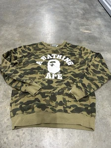 BAPE GREEN 1st CAMO Authentic Signature Longsleeve Shirt Size Xl - Picture 1 of 4