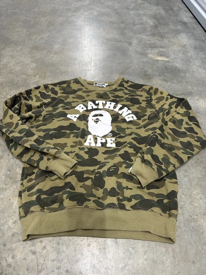 BAPE GREEN 1st CAMO Authentic Signature Longsleeve Shirt Size Xl - Image 1 of 4