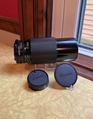 Canon Zoom Lens FD 70-210mm f4 Macro with Canon Lens Caps *manual focus* - Image 1 of 4