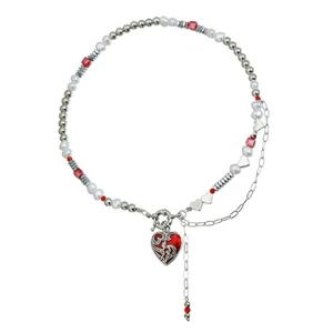 Sweet Cool Demons Heart Necklace Fashionable Look - Picture 1 of 8