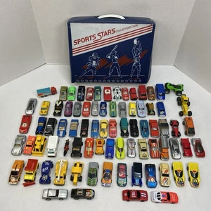 79 Vintage Diecast Car Lot +Carry Case Hot Wheel Matchbox Misc HK 1970s 80s 90s - Picture 1 of 21