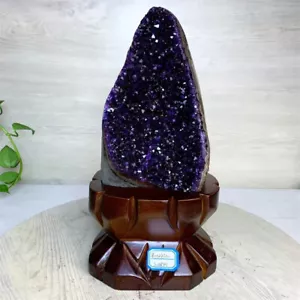 Ametista naturale 3,08 kg geode quarzo a grappolo cristallo esemplare decorazione Reiki Heal - Foto 1 di 6