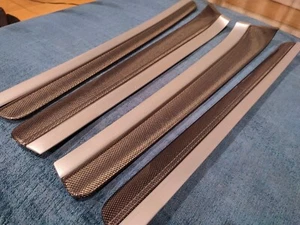 OEM Audi S8 A8 D3 4E 03-10 carbon fiber door trim bars. Set of 4 for all doors - Picture 1 of 10