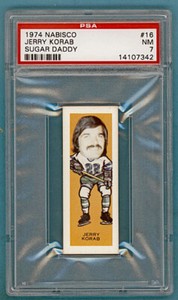 1974 Nabisco Sugar Daddy Jerry Korab #19 PSA 7! Canucks! POP 8!
