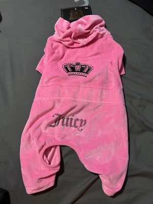 Chándal Juicy Couture Terciopelo Perro Súper Rosa M/L Perro No Incluido. lol Foto 1 de 4